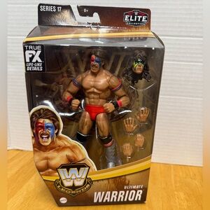 Mattel WWE Elite Series 17 Ultimate Warrior Figure with Red and Blue Face Paint